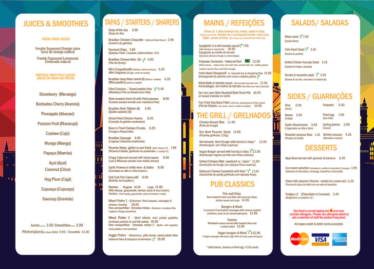 Menus Tia Maria Bar & Kitchen