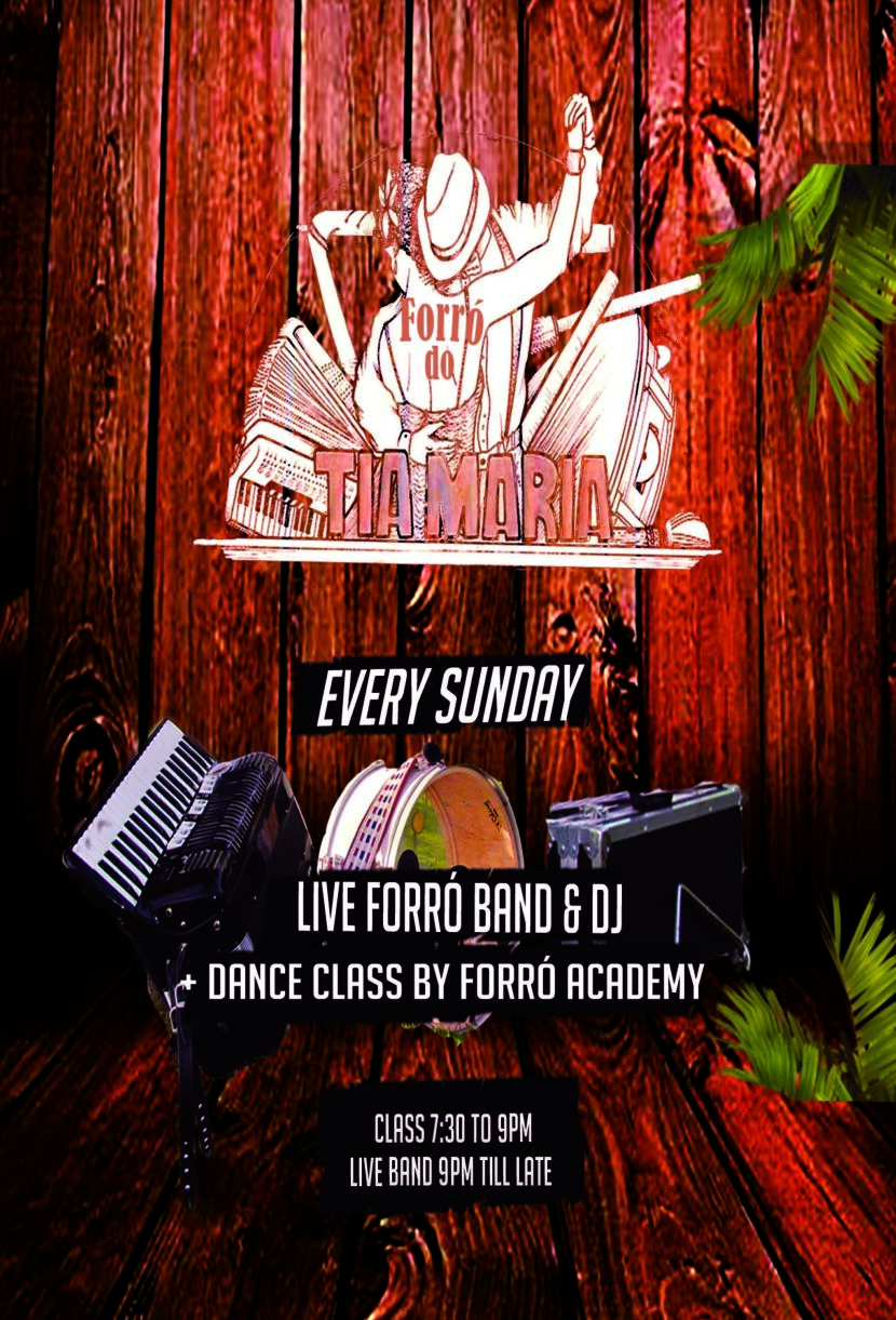 Every Sunday Forro in London with the best of local and international artists