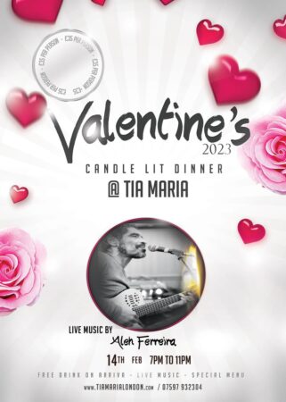 Valentine's Day at Tia Maria - Join Us for a Romantic Evening of Drinks, Food and Dancing